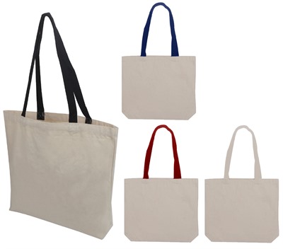 Axel Coloured Handle Canvas Tote