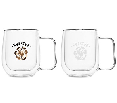 Barrel Shaped 450ml Double Walled Mug