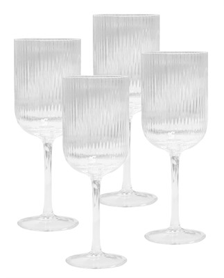 Battista Ribbed Wine Glass Set