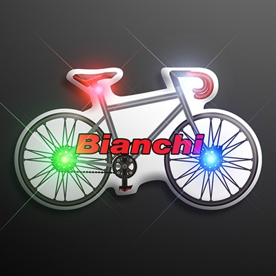 Bicycle Blinking LED Pin Badge