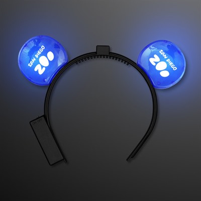 Blue Light Up Mouse Ears Headbands are affordable promotional party it
