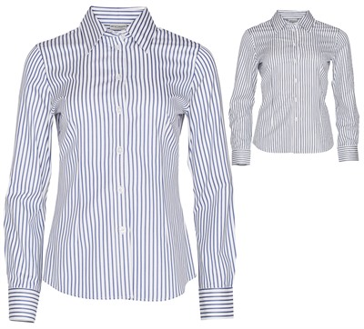 Bodie Ladies Sateen Stripe Long Sleeve Shirt