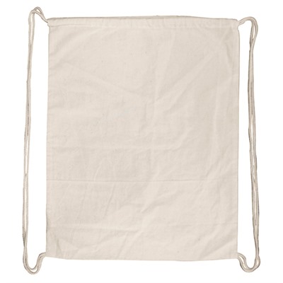 Bookworm Calico Drawstring Library Bag