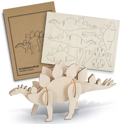 BRANDCRAFT Stegosaurus Wooden Model