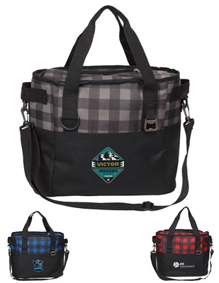 Brittania Two Tone Plaid Cooler Bag