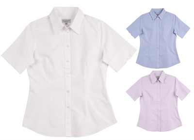 Casey Ladies CVC Oxford Short Sleeve Shirt