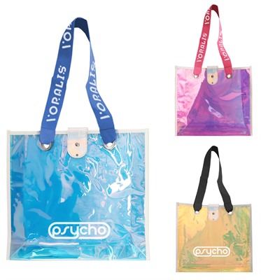 Celeste Iridescent Clear Tote Bag