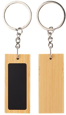Circa Rectangular Bamboo Keyring