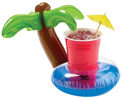Coloured Inflatable Palm Tree Drink Coaster