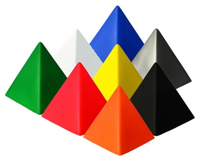 Coloured Pyramid Stress Shape