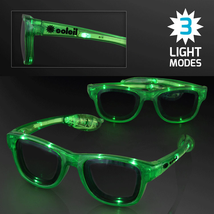 Cool Green LED Party Glasses