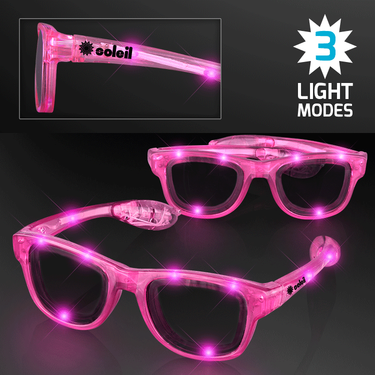 Cool Pink LED Party Glasses