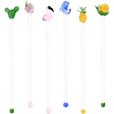 Custom Moulded Glass Swizzle Sticks