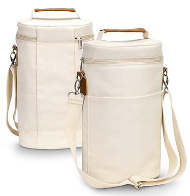 Double Cotton Canvas Wine Cooler Bag