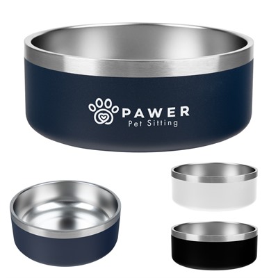 Double Walled Stainless Steel Pet Bowl