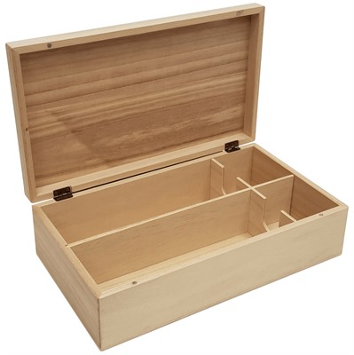 Dual Timber Hinged Box With Magnetic Closure
