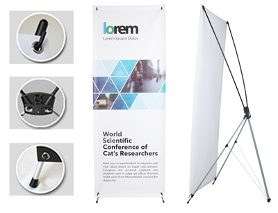 E1A Small X-Frame Banner Indoor Use