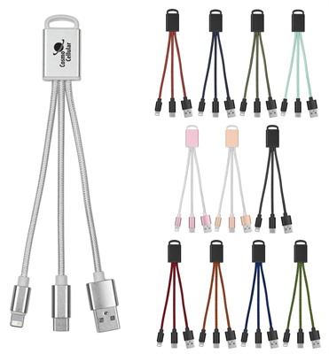 Easton 3 In 1 Braided Charging Cables