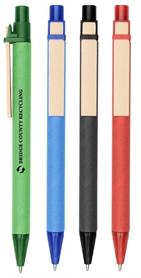 Eco Colour Barrel Cardboard Paper Pen