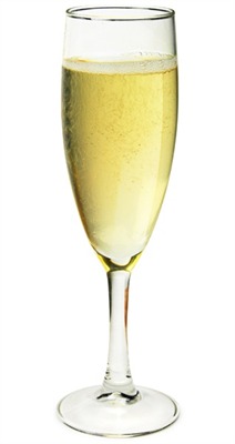 Etched Champagne Glass