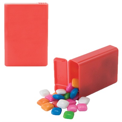 Flip Top Plastic Case With Chiclets Gum