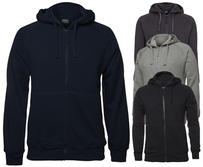 Full Zip Hoodies with elasticated cuffs and waistband are great winter
