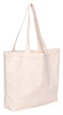 Grande Gusseted Natural Canvas Tote Bag