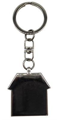 Gunmetal House Keyring