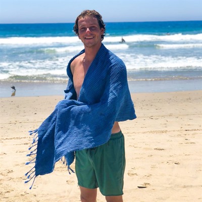 Hamza Waffle Weave Beach Towel