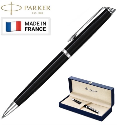 Hemisphere Lacquer Black Ball Pen CT