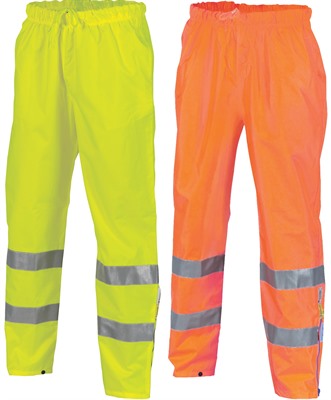 Hi Vis Day Night Breathable Rain Pants With 3M Reflective Tape