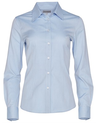 Ladies Pinpoint Oxford Long Sleeve Shirt