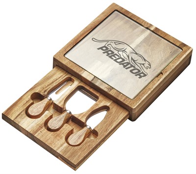 Marquis Glass Cheese Board And Knife Set
