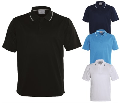 Mens Club Polo Shirts with trim contrast collar make great promotional