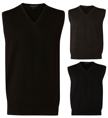 Mens V Neck Merino Wool V-Neck Vest