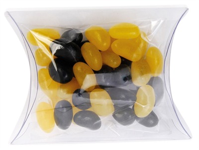 Mini Jelly Beans Corporate Colours Clear Pillow Box