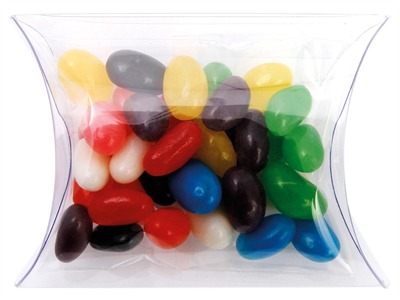 Mini Jelly Beans Mixed Colours Clear Pillow Box