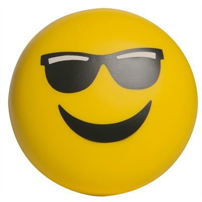 Mr Cool Stress Balls are of a smiley face in bright yellow.