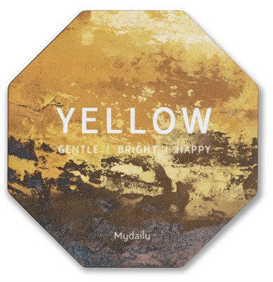 Octagonal Frosted Metal Coaster