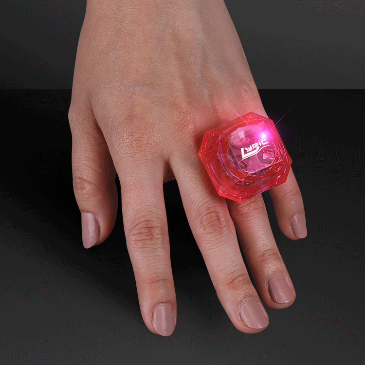 Oversized Gem LED Pink Ring