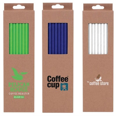 Paper Straw Set Solid Colours