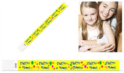 Party Tyvek Patterned Wristband