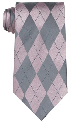 Pink Diamond Pattern Silk Tie