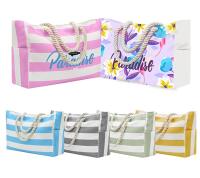 Polyester Rope Handle Beach Bag
