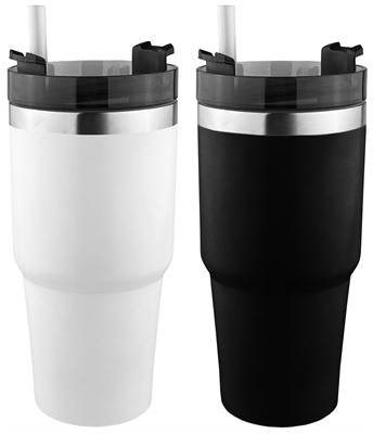 Quad 600ml Mug With Straw