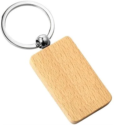 Rami Rectangular Wooden Keyring