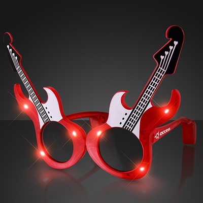 Red Guitar LED Party Shades