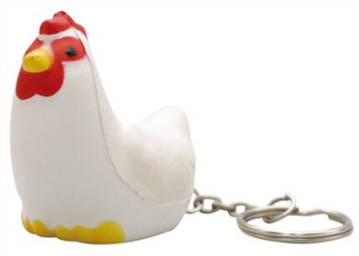 Rooster Stress Ball Keychain