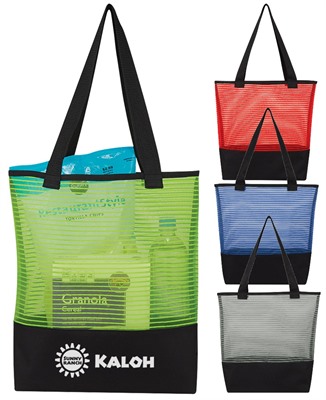 Be prepared and organised with these personalised Sheer Mesh Tote Bags