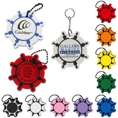 Ships Wheel Shaped Floating Keyring